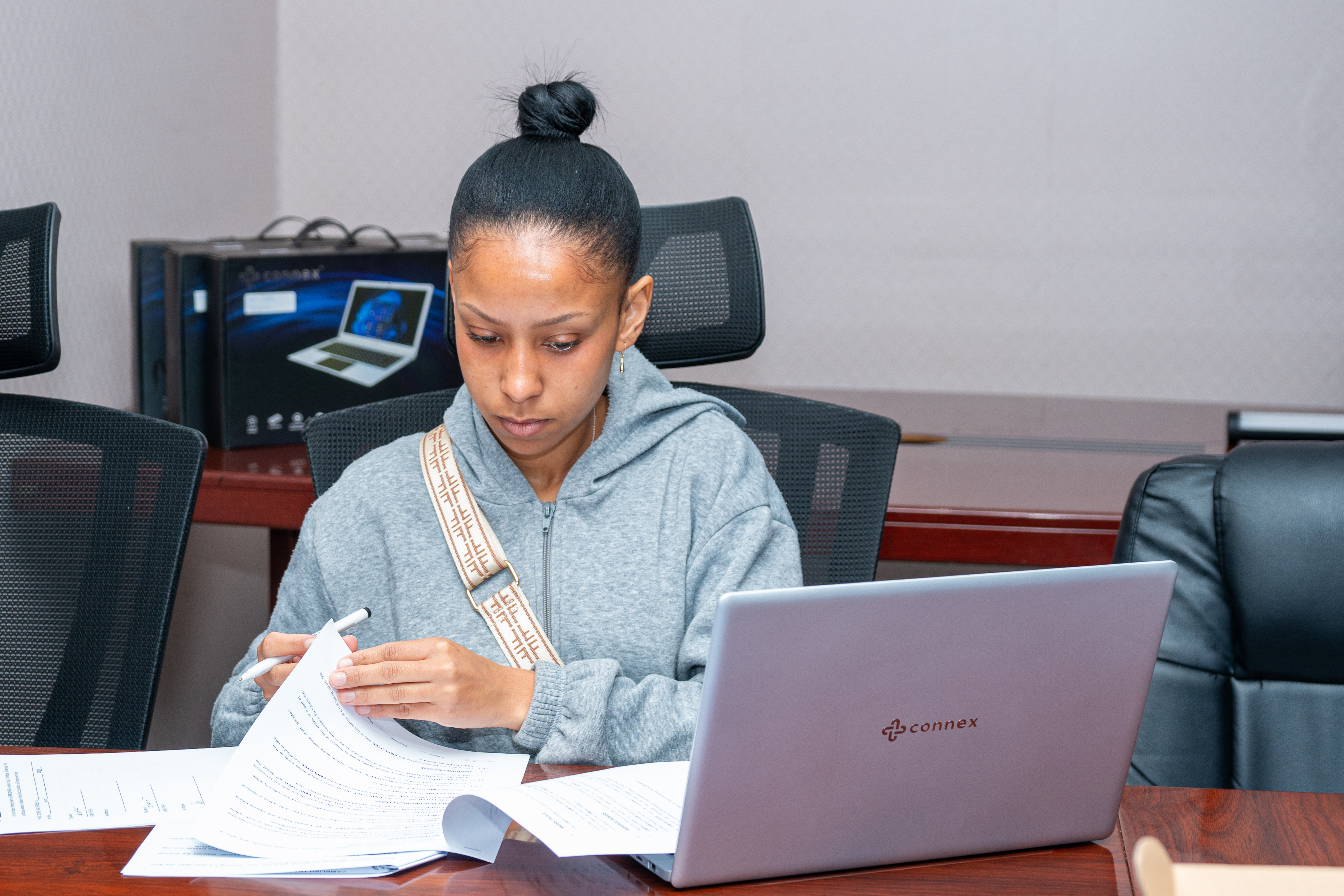 LEARNERS RECEIVING LAPTOPS